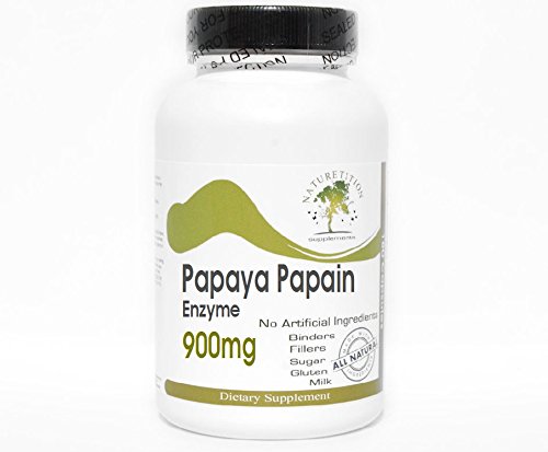 [BRSWKEYPBN6W2F3K] Papaya Papain Enzyme 900mg ~ 200 Capsules - No Additives ~ Naturetition Supplements