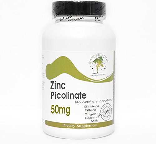 [BRSWKEYPBMEBEAAV] Zinc Picolinate 50mg ~ 200 Capsules - No Additives ~ Naturetition Supplements