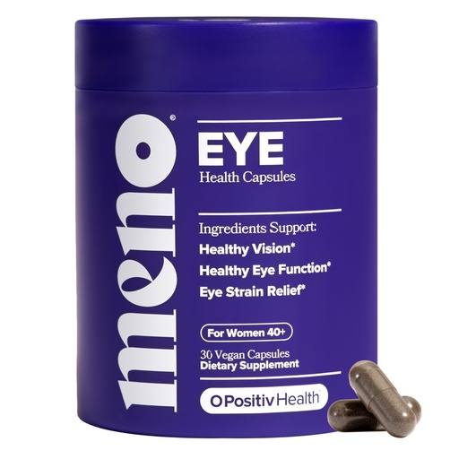 [BRSRGZ34C55BOYD3] O Positiv MENO Eye Health Capsules – Daily Support for Eye Strain, Occasional Dryness & Healthy Tear Production – with Lutein, Zeaxanthin, Bilberry Extract, Vitamin A & Lycopene – 30 Servings