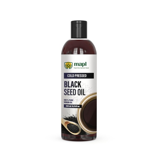 [BRSREYAOPMHGK3Y2] Mapl Organic Black Seed Oil Cold-Pressed from Nigella Sativa – Pure Unrefined Black Cumin Seed Oil Non-GMO & Vegan, Rich in Omega 3 6 9 for Hair Growth, Skin Care & Immune Support – 6.76 Fl Oz (200ml)