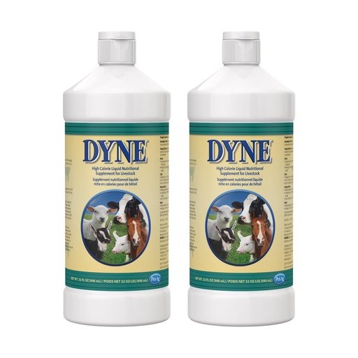 [BRSWYAQEAQBGODLD] PetAg Dyne High Calorie Liquid Nutritional Supplement for Livestock - 32 oz - Includes Added Vitamins - Excellent for Underweight, Stressed, or Recovering Animals