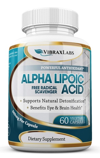 [BRSWG2Q2DIIGO33P] Alpha Lipoic Acid 600mg Capsules - Extra Strength ALA Supplement - Best Pure Vegetarian Capsules for Nerve Pain, Skin, Face, Eye and Brain Boost – Helps Sustain Natural Detoxification, Non-GMO