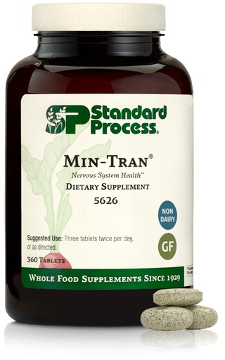 [BRSROZYTBV7GMGTJ] Standard Process Min-Tran - Nervous System Health Supplement - Good Source of Magnesium - Supports Sleep Pathways & a Healthy Stress Response - Gluten-Free, Non-Dairy & Non-Soy - 360 Tablets