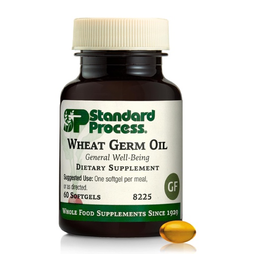 [BRSWIYINOQOB2AL4] Standard Process Inc. Wheat Germ Oil - Supports Antioxidant Activity & Immune Health - Exercise, Body & Cellular Function - Gluten-Free, Non-Dairy & Non-Soy - 60 Softgels