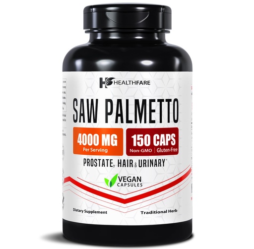 [BRSROZIDBF4AACQ2] Healthfare Saw Palmetto Extract | 150 Vegan Capsules | Extra Strength Herbal Supplement | Non-GMO, Gluten-Free | Made in USA