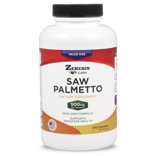 [BRSWICAQOB5RW23M] Saw Palmetto Extract - 240 Capsules - 500mg/capsule - 200% More Capsules Than Most Competitors