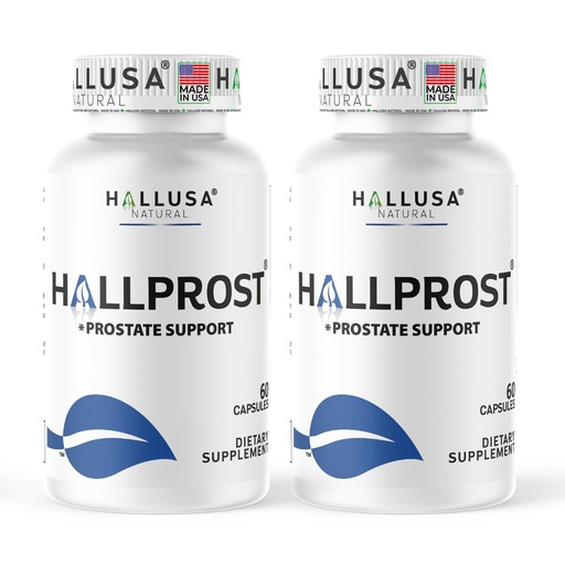 [BRSREHACCMIAA3I4] Hallusa Natural HALLPROST Prostate Support Supplement | Saw Palmetto, Pygeum, Pumpkin Seed, Zinc, Vitamin E | Urinary Tract & Bladder Support | 900mg per Serving, 120 Capsules