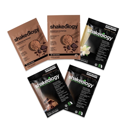 [BRSRGZQNDF5GOEQU] BODi Shakeology Sampler Pack Whey Protein Powder, 0g Added Sugar, Gluten Free Superfood Protein Shake with Supergreens, Probiotics, Digestive Enzymes, Adaptogens, Vitamins, 16g Protein per Serving