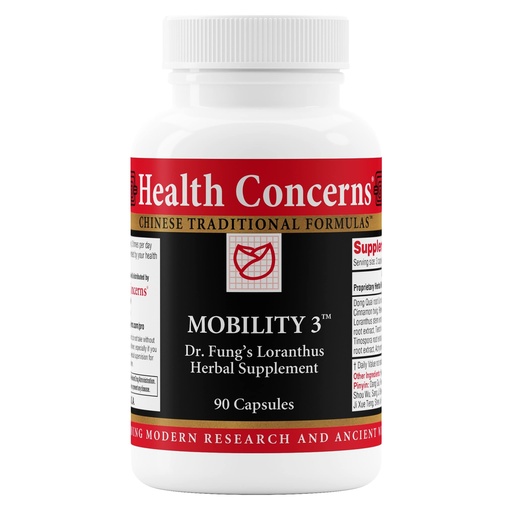 [BRSW2FL4AR7B4AD3] Health Concerns Mobility 3 – Joint & Muscle Support – Herbal Stiffness Supplement for Men & Women – Dong Quai, Ginseng, Fo-Ti, Loranthus & Ginger Formula – Chinese Support – 90 Capsules