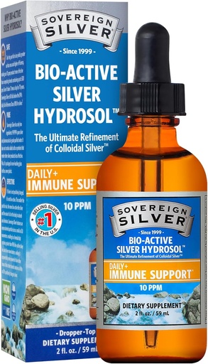 [BRSWIYTYAIHR43TE] Sovereign Silver Immune Support - Колоїдний Срібло, Біо-Active Silver Hydrosol, 10 ppm, Рідкий Dropper, 2 Fl Oz, (59 мл)