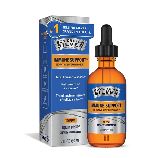 [BRSWIYTYAIHR43TE] Sovereign Silver Immune Support, Colloidal Silver, 2 fl oz (59 mL)
