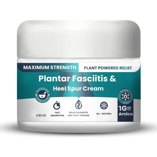 [BRSRMFIEOUOREH3H] M PAIN MANAGEMENT TECHNOLOGIES Plantar Fasciitis And Heel Spur Cream By PMT - Cream For Foot Relief. High Concentration of Arnica; Vitamin B6, MSM, Glucosamine - To Soothe and Relieve - 2.82 OZ