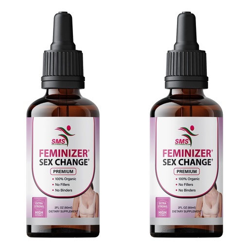 [BRSROEA6OACWADT4] Feminizer by SMS, Pueraria Mirifica Drops | Premium Grade | Herbal Liquid Extract | Non-GMO, Organic, Vegan, Alcohol Free Tincture | 4 Fl Oz (120ml) 2 Pack