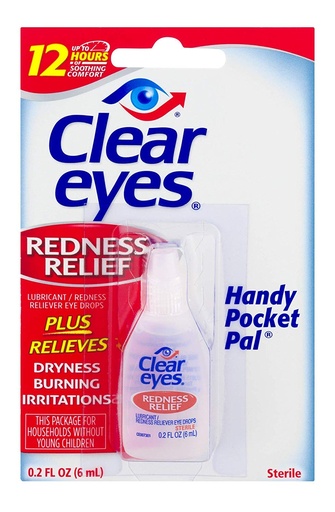 [BRSWIFQQCQFRM2DE] Clear Eyes Redness Relief Handy Pocket Pal - 0.2 Oz, Single Pack