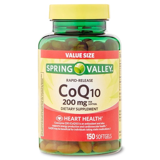 [BRSROZ3QPMORSAL5] Convergence Spring Valley CoQ10 Rapid Release Softgels, 200mg, 150 CountEach softgel Provides 200mg of Heart-Healthy CoQ10
