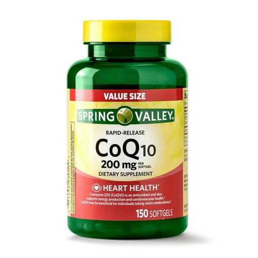 [BRSWYCYPB4DQ4YDX] Spring Valley, CoQ10, 150 softgels, 200 mg