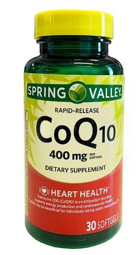[BRSREALRORYQGFAV] C0q10 400mg- Rapid-Release 30 softgels (Pack of 1) + Daily Supplement Tracker Sticker