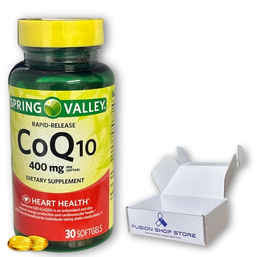 [BRSRE2YRA57AAHTG] C0q10 400mg- Rapid-Release 30 softgels (Pack of 1), Boxed by Fusion Shop Store