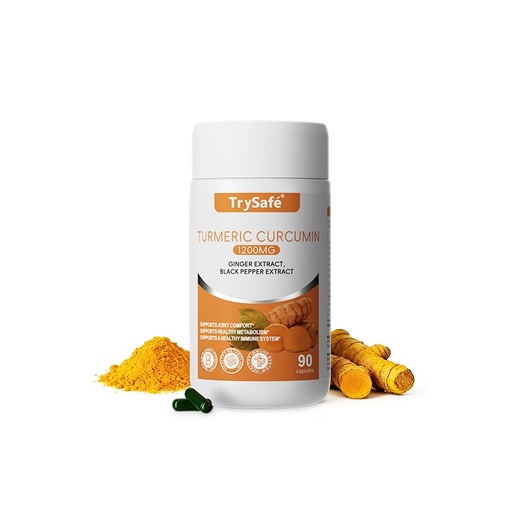 [BRSRGYAQAF6WM3T4] 3-in-1 1200mg Turmeric Curcumin Supplement with 90mg Ginger & 6mg Black Pepper Extract - High Absorption Turmeric Curcumin Complex Proprietary Blend, Daily Joint and Immune Health Support*