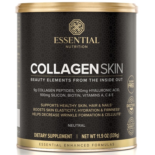 [BRSROBT7OZYROGT5] Essential Nutrition Collagen Skin - Hydrolyzed Collagen Peptides, with Biotin, Hyaluronic Acid, Silicon & Vitamin C - Hair, Skin & Nails - Neutral Flavor - 11.9 oz (30 Servings)