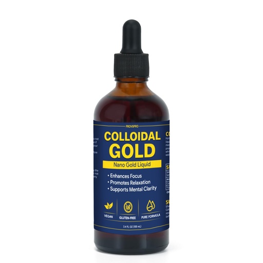[BRSRGBQ7PN6BYYIY] Colloidal Gold 100ppm Drop 3.4 oz, 99% Pure 24K Nano Gold, Particles Premium Colloidal Gold for Clarity Focus Balance, Daily Wellness Routine Smooth Liquid Formula, Easy to Use High Purity Gold