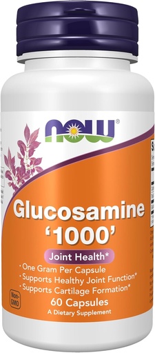 [BRSWIYYPOMNW2HDI] NOW Foods Supplements, Glucosamine '1000', with UL Dietary Supplement Certification, 1 g Per Capsule, 60 Veg Capsules