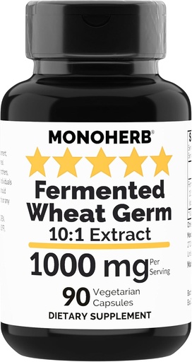 [BRSROGQQDFYBG3LJ] MONOHERB Fermented Wheat Germ Extract 1000 mg - 90 cápsulas vegetarianas - Spermidine