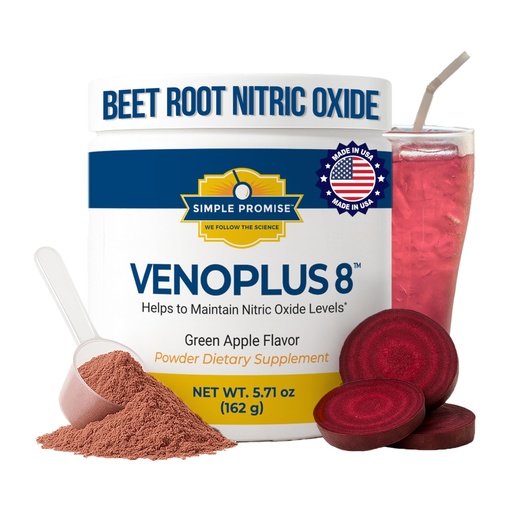 [BRSREHA6A56AIYL3] VenoPlus 8 - Beet Root Powder Nitric Oxide Booster Supplement For Men & Women - Supports Healthy Blood Flow For Heart & Energy - Pomegranate, Vitamin K2, Antioxidants & Prebiotic Fiber - 30 Servings