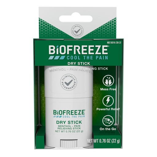[BRSRABALPIOWM2D5] Biofreeze Dry Stick, Mess-Free Relief for Neck, Shoulder, Knee, Hip, Hand & Joint, Cooling Menthol Pain Relief Stick, 100+ Uses