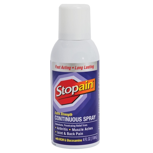 [BRSWGEIROACRUG3O] Stopain Pain Relief Spray 4oz, USA Made, Max Strength Fast Acting with Menthol, MSM, Glucosamine for Lower Back, Arthritis, Knee, Neck, Joints, HSA FSA Approved OTC Topical Analgesic Product