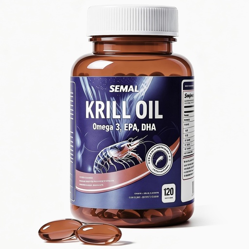 [BRSRGCYHC4CR63YZ] SEMAL Krill Oil 1000mg Omega-3 EPA DHA with Astaxanthin & Phospholipids High Absorption Softgels for Joint Health, Heart Health, Brain Health & Immune Support Gluten-Free 120 Softgels