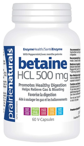 [BRSWIEIZOQMW2FTE] Prairie Naturals Betaine Hcl Vegetarian Capsules, 60 Count