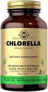 [BRSWIYQ4CB5WADLO] Solgar Chlorella - 100 Vegetable Capsules - Maximum Absorption - Non-GMO, Vegan, Gluten Free, Kosher - 100 Servings