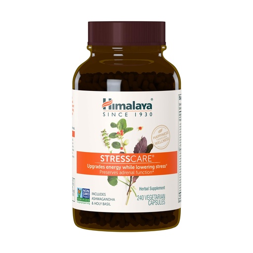 [BRSWIYQBPN7AAFDO] Himalaya StressCare Herbal Supplement, Supports Stress Relief, Energy Support, Relaxation, Occasional Sleeplessness, Ashwagandha, Holy Basil/Tulsi, Gotu Kola, Non-GMO, Vegetarian, 240 Capsules