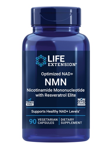 [BRSRYYYDDIBQO3DX] Life Extension NMN with Resveratrol Elite. Nicotinamide Mononucleotide, Trans-Resveratrol, Quercetin & Fisetin. NAD Precursor for Cellular Energy & Healthy Aging. Gluten Free, Non-GMO, 90 Veg Caps