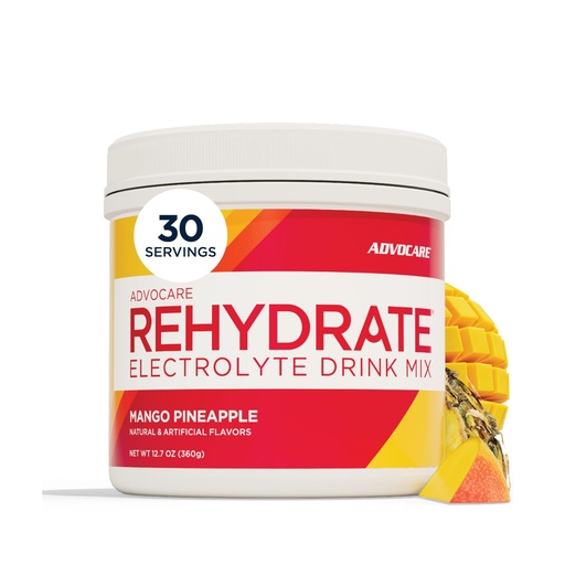 [BRSWKGL4CNYGGGDE] AdvoCare Rehydrate - Electrolyte Drink Mix - Includes Magnesium, Sodium, Potassium & Calcium - Antioxidant & Amino Acid Fortified - Supports Hydration & Recovery - Mango Pineapple, 12.7 oz