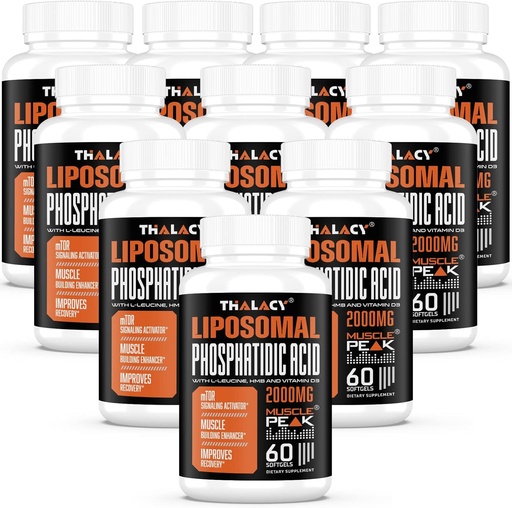 [BRSRMHQHBF7BUCL4] 2000mg Liposomal Phosphatidic Acid Muscle Builder (PA), High Absorption Muscle Building Supplements for Men & Women | Muscle Gainer, mTOR Protein Synthesis & Lean Muscle, Strength, 10 Pack