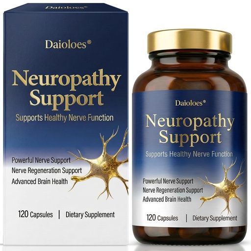 [BRSRGCY3BYIBS3TL] Neuropathy Supplements | Premium Nerve Support for Nerve Health, Regeneration, Cognitive | R-Alpha Lipoic Acid Vitamin B1, B6, B12, Magnesium | 120 Vegan Capsules, 40 Day Supply