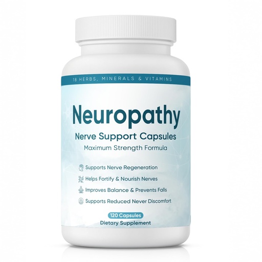 [BRSREAITCIFBUEYY] Neuropathy Support Nerve Supplement – with 600 mg Alpha Lipoic Acid, B-Complex, L-Carnitine, Supports Nerve Comfort, Calming & Improve Overall Health – Vegan, Non-GMO,120 Capsules