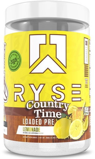 [BRSRO2QDC4FGK3D4] RYSE Loaded Pre Workout Powder - Country Time Lemonade - Daily Pre-Workout for Men & Women with 325mg Caffeine, Beta Alanine, and Citrulline for Pump, Focus, and Energy - 30 Servings