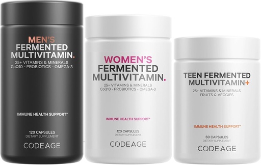 [BRSWYBT6DMNR4GQ4] Codeage Family Multivitamin Bundle – Multivitamins for Teens, Women & Men – Essential Vitamins & Minerals Pack