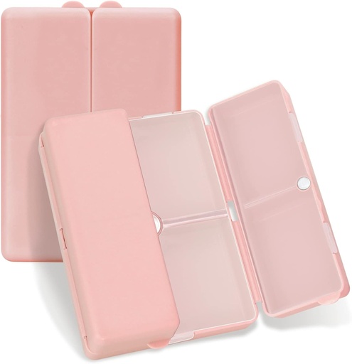 [BRSW2GD3AUJQOYDB] FYY Daily Pill Organizer,7 Compartments Portable Travel Pill Case [Folding Design] Pill Box for Purse Pocket to Hold Vitamins,Cod Liver Oil,Supplements and Medication-Rosegold