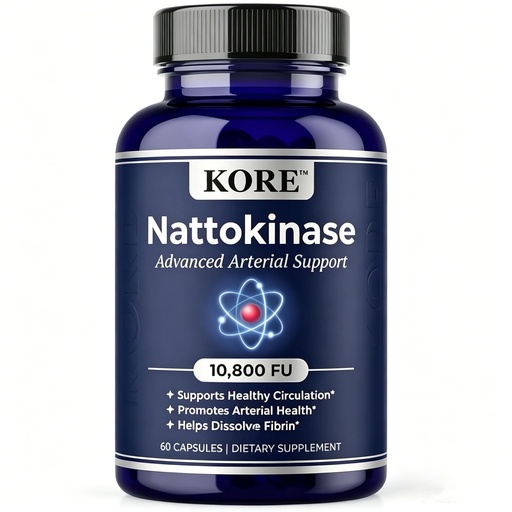 [BRSRYZTYBYHB633X] KORE VascuFlow Nattokinase 10800 fu Arterial Support, Organic Nattokinase Supplement for Daily Wellness