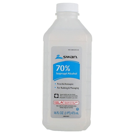 [BRSWKGYIBINGE23O] Swan Isopropyl Alcohol 70% 16oz (Pack of 10)
