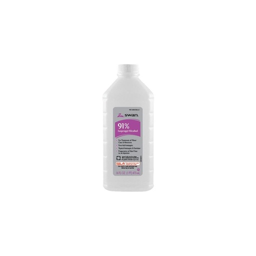 [BRSWIYI7OYDW2FLE] Vi-Jon Swan 91% Isopropyl Rubbing Alcohol, 16 fl oz