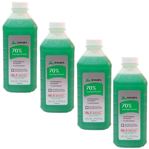 [BRSWYZ3QCF5AOD3L] Swan Isoprophyl Alcohol 16Oz 70% Wintergreen Pack (4)