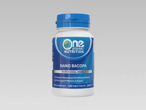 [BRSREAYYA4HGKYD5] One Planet Nutrition Nano Bacopa 250 mg Veggie Capsules (120 Count), Bacopa Monnieri Extract, Nano for Easy Absorption, Enhances Memory & Focus, Non-GMO, Vegan, Gluten-Free, Herbal Supplement
