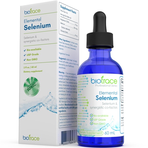 [BRSWGFIHAB5WOD34] Biotrace Elemental Selenium 100mcg Liquid Drops 60ml | Magnesium Liquid Drops with Trace Minerals & Electrolytes | Pure & Natural Selenium, Bioavailable Magnesium Complex for Women & Men