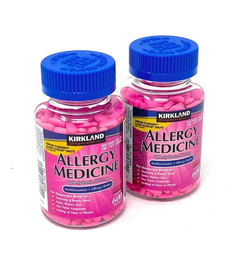[BRSWGC32CF6A4F3H] Kirkland Signature Allergy Medicine Diphenhydramine 25 Mg 600 Count (Pack of 2)