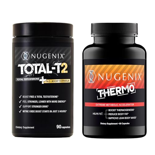 [BRSRYYI6CIDRUFIZ] Nugenix T2 and Thermo - Testosterone Booster, Nitric Oxide Booster and Thermogenic Fat Burner for Men - Bundle
